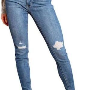 Judy Blue Women’s Mid Rise Tummy Control Destroyed Jeans Sz 28